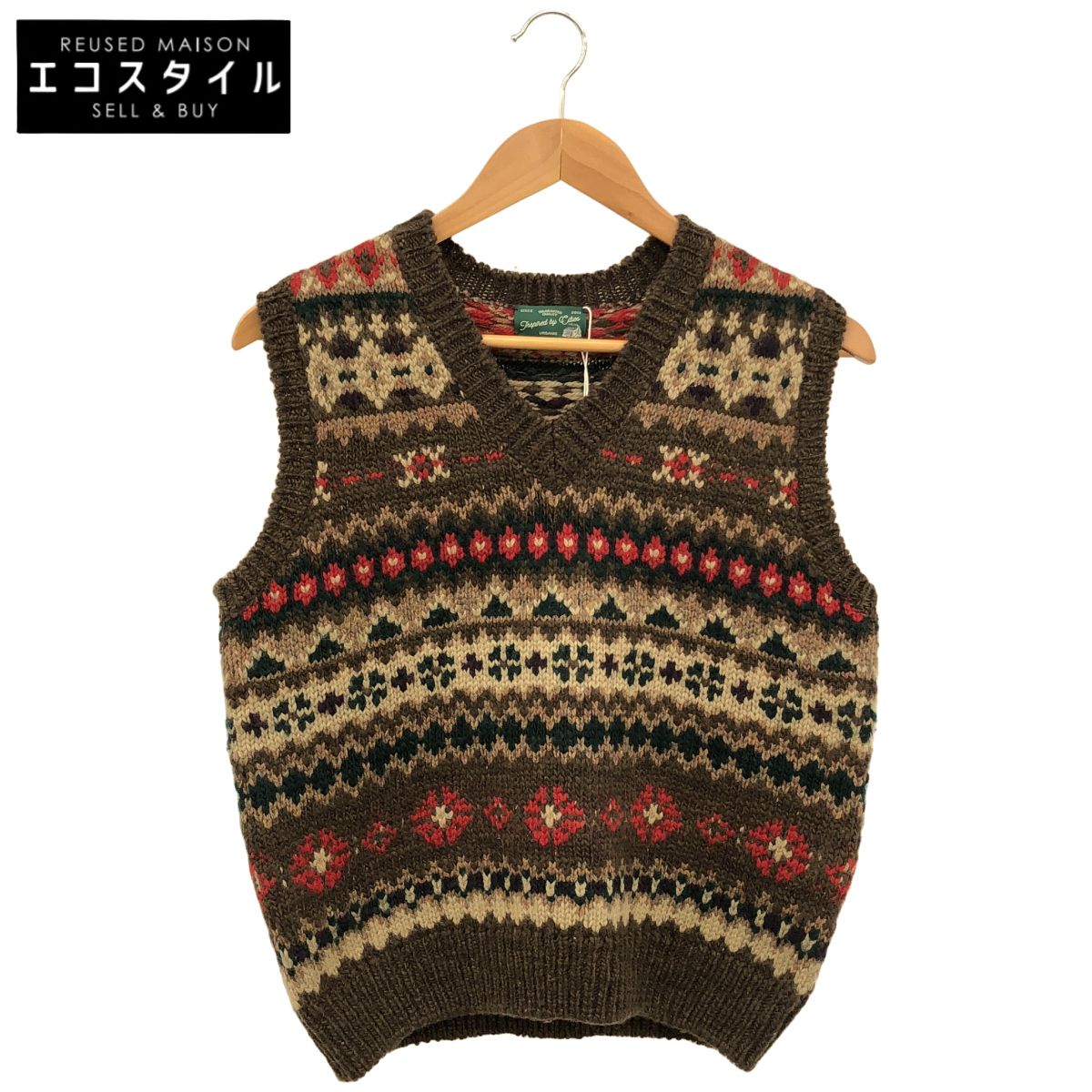 URBANIC 30　アーバニック30　U25FWKN08 ブラウン ロッジベスト ノルディック柄　表記無し