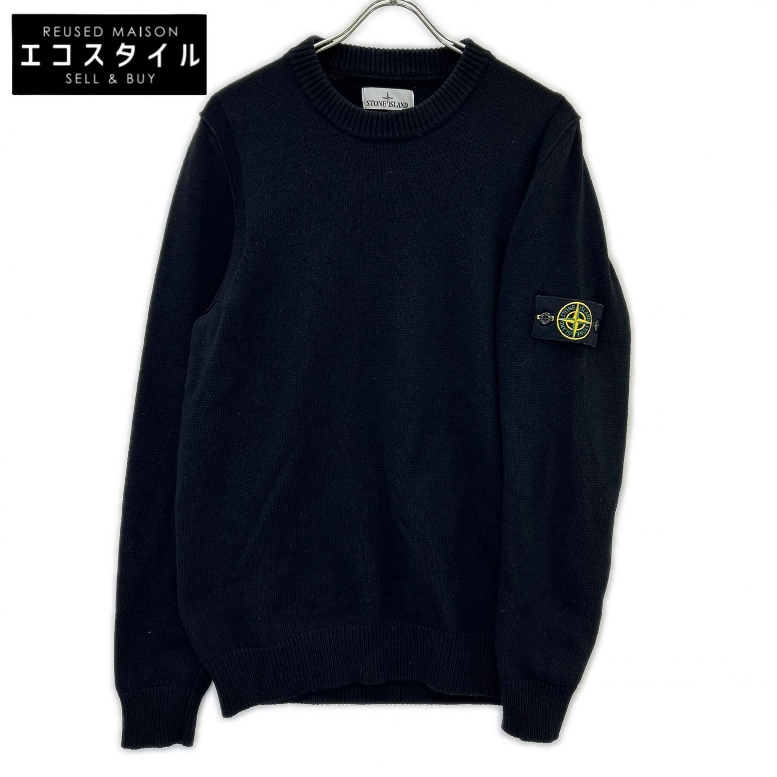 STONE ISLAND　ストーンアイランド　7915508A3 ブラック クルーネックニット　L