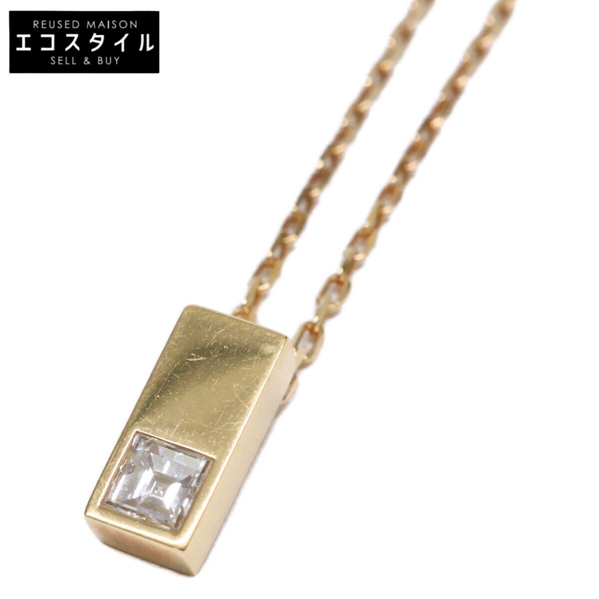 CELINE　セリーヌ　46P086GYD.37YW 750YG 0.179ct ダイヤモンド ダブルスクエア