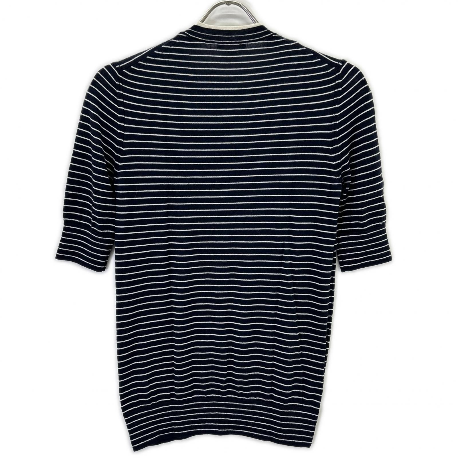Loro Piana ロロピアーナ 100％ カシミア セーター サイズ52 Loro Piana ロロピアーナ FAL6249 ネイビー×ホワイト ボーダー