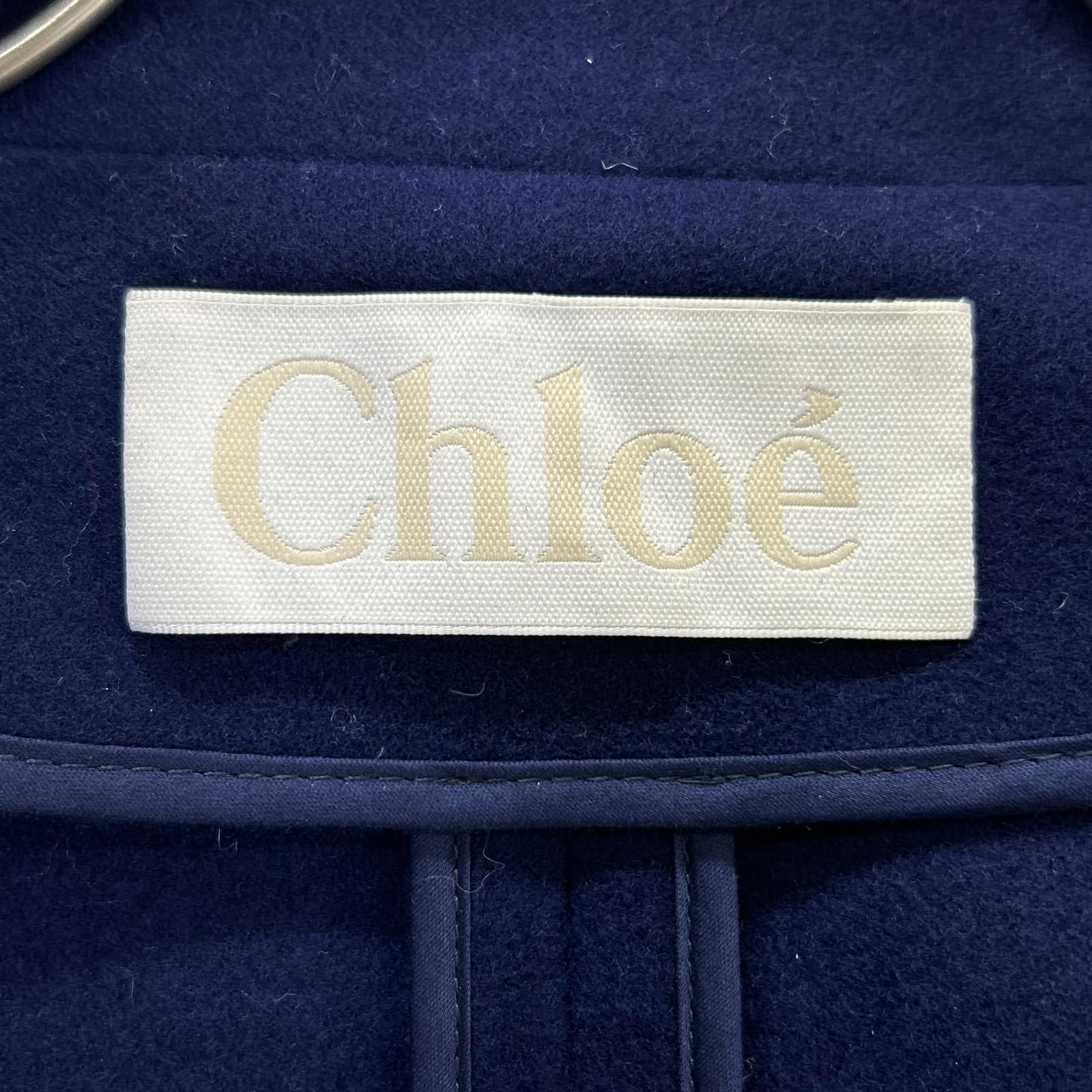 CHLOE クロエ 11AMA29-11A061 ネイビー ウール ステンカラー 比翼