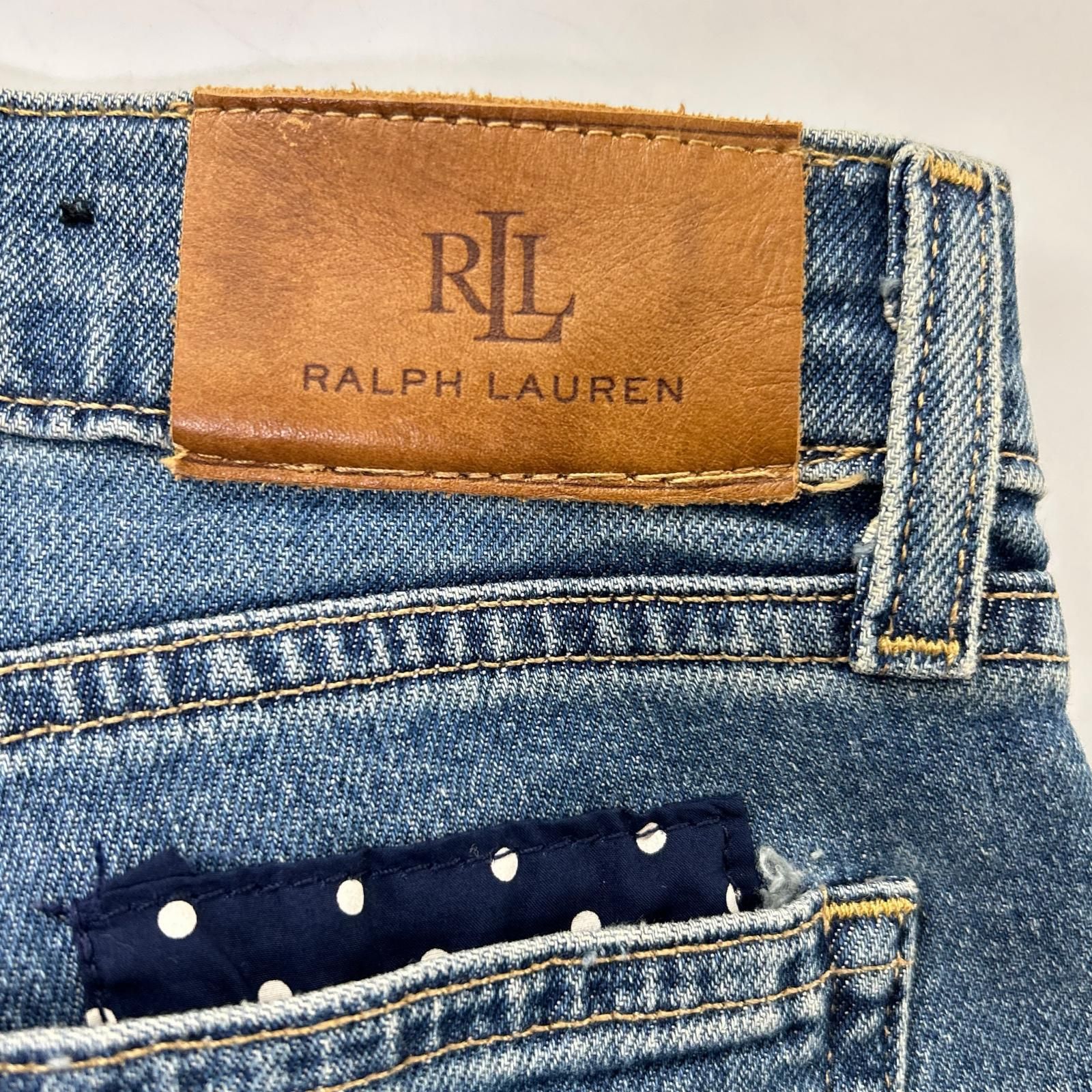 LAUREN RALPH LAUREN ローレン ラルフローレン ブルー パッチワーク