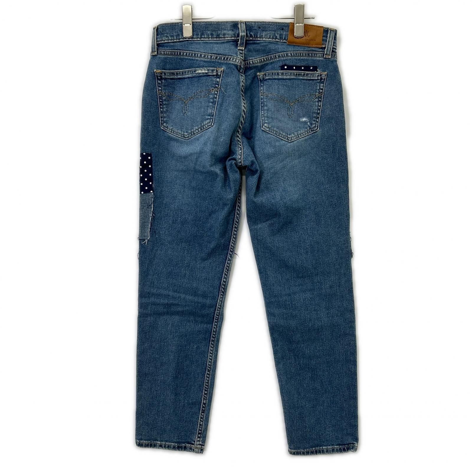 LAUREN RALPH LAUREN ローレン ラルフローレン ブルー パッチワーク
