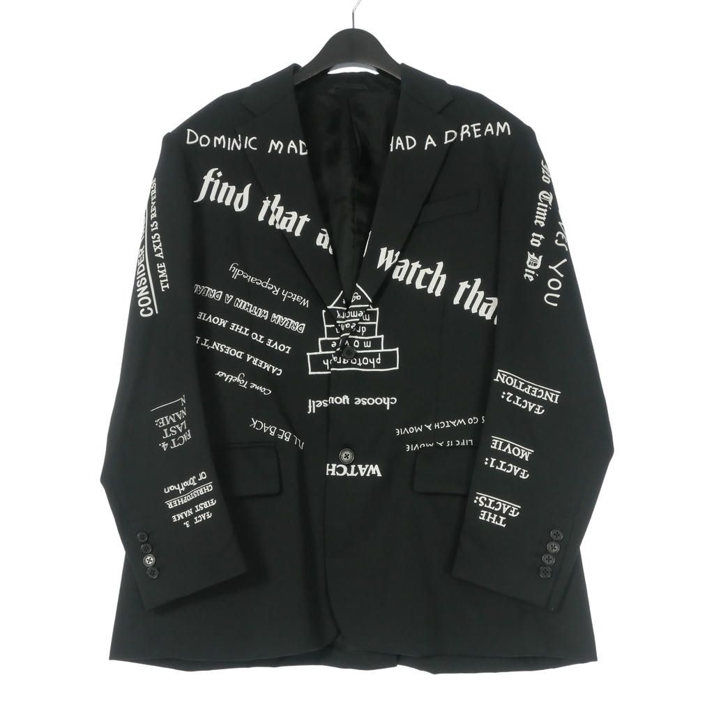 ダイリク DAIRIKU 25AW TATTOO Printed Tailored Jacket タトゥープリント テーラードジャケット ブレザー 長袖 M ブラック 黒 25AW J4