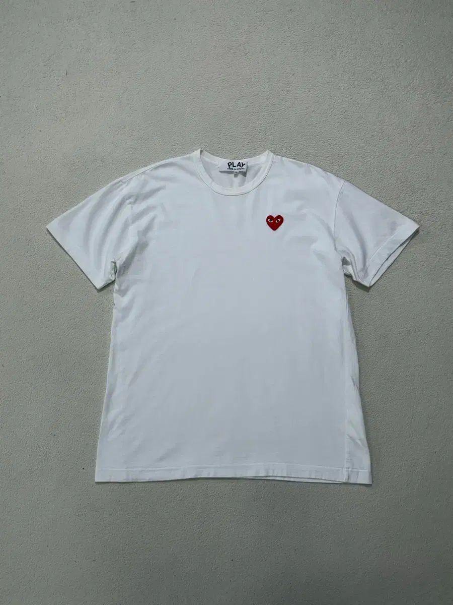 コム・デ・ギャルソン レッド ハート 白 Tシャツ 半袖 XXL 110