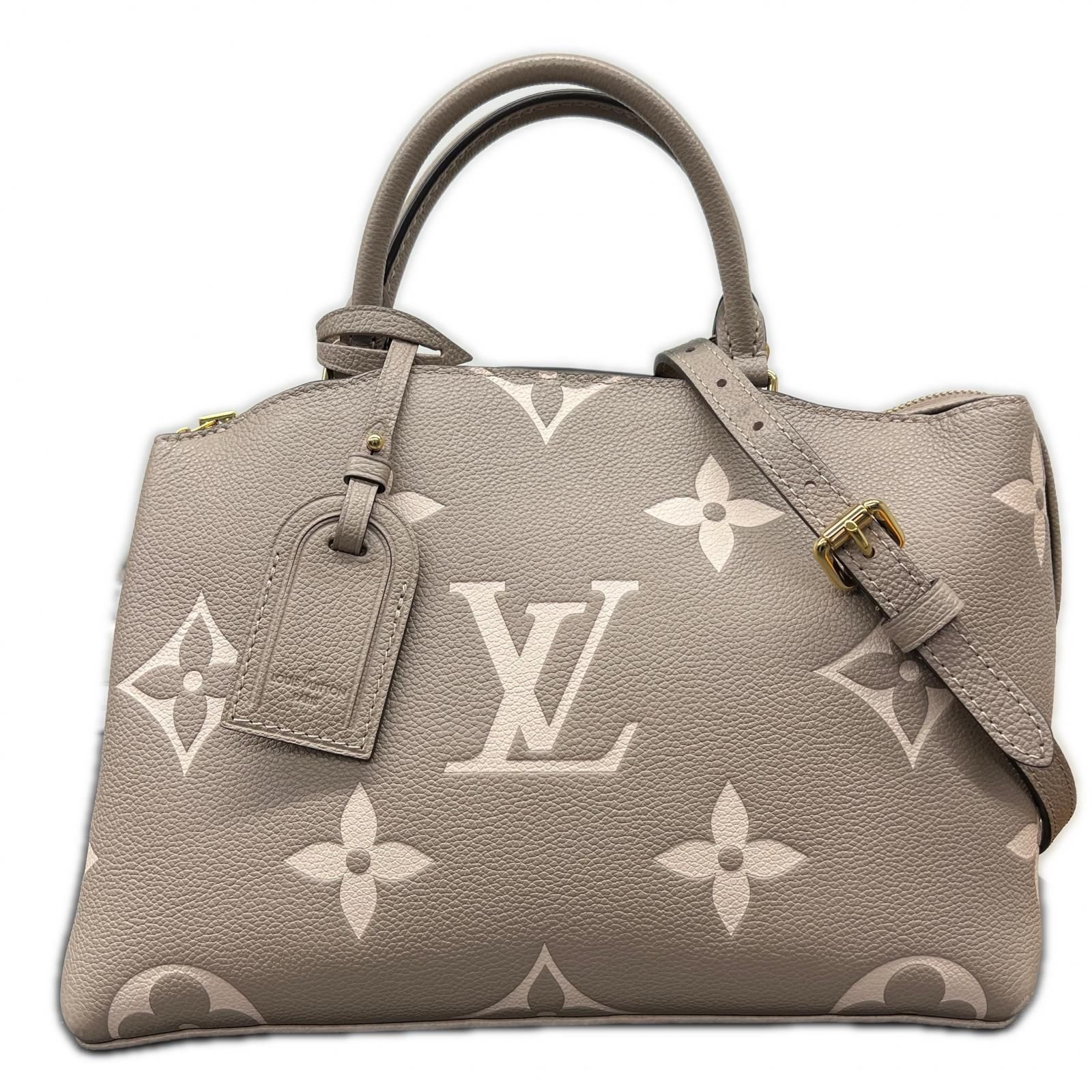LOUIS VUITTON 極美品 ルイヴィトン プティパレPM モノグラムアンプラント トゥルトレール クレーム 2way ハンドバッグ ショルダーバッグ M58914 レザー RFID確認済 ヴィトン LV Aランク 鑑定済 中古 189,000円
