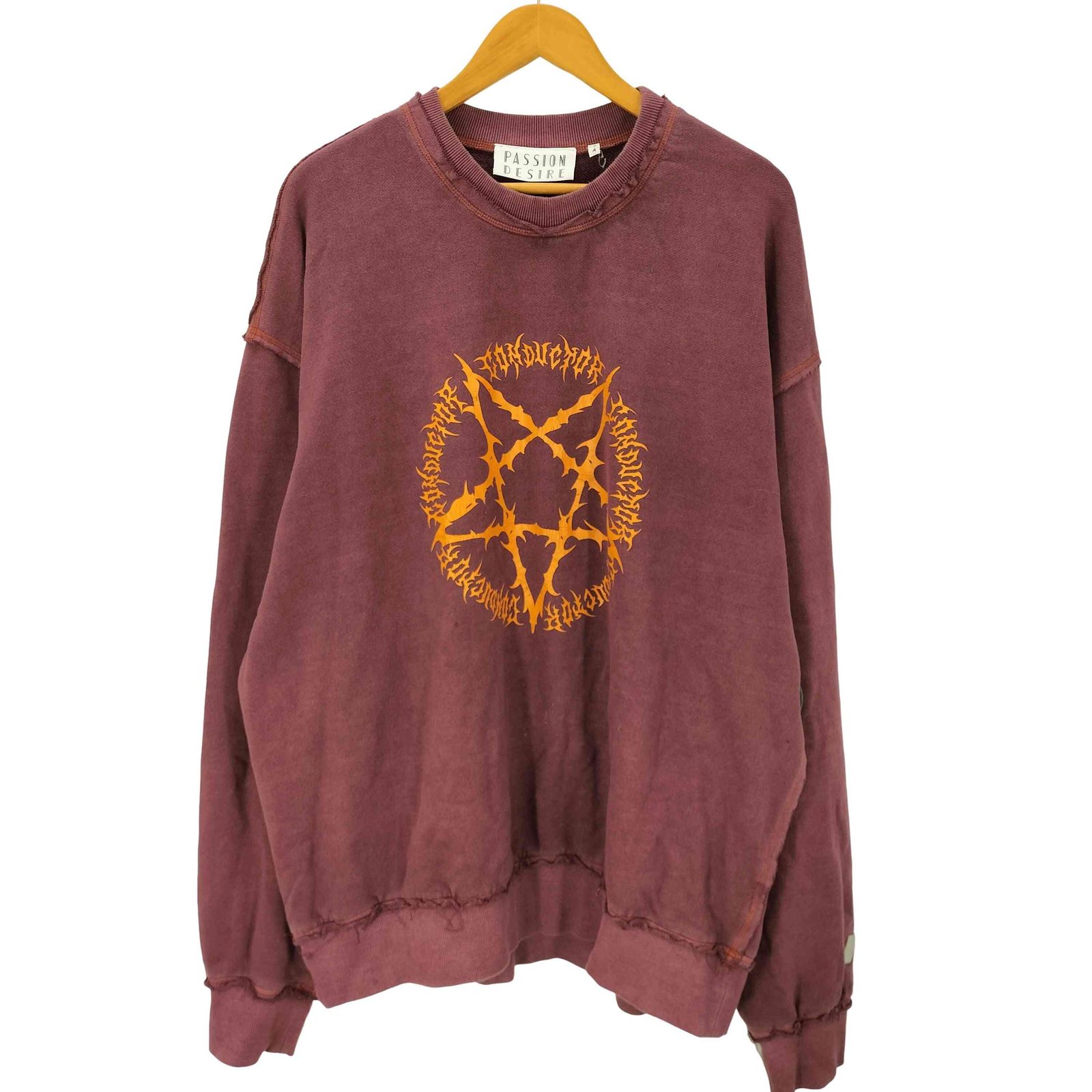 ユーズドフルギ USED古着 el conductorH 24AW PIGMENT DYE COTTON CREWNECK SWEATERPENTAGRAM ピグメントダイ スウェット トレーナー メンズ JPN：4