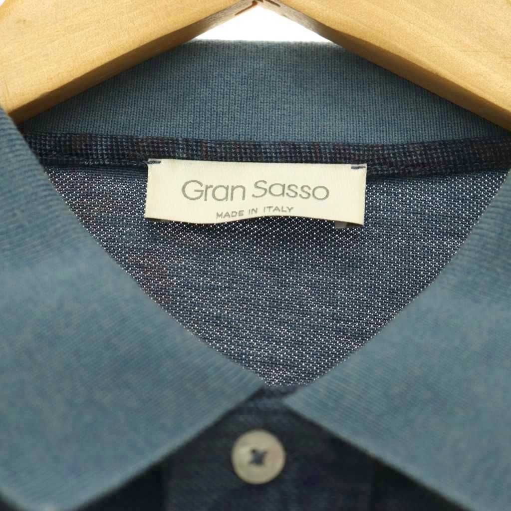 GRAN SASSO グランサッソ ポロシャツ ネイビー Gran Sasso（グランサッソ） ポロシャツ 60103 74002 メンズ 半袖