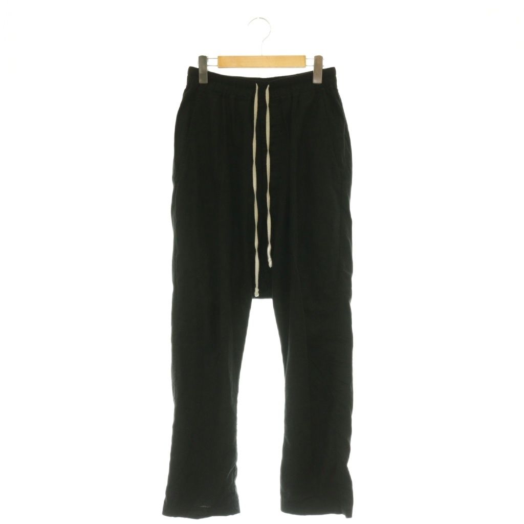 リックオウエンス Rick Owens 25AW DRAWSTRING LONG パンツ テーパード ウール混 36 黒 RU02E1380 /NR ■OS ■SH