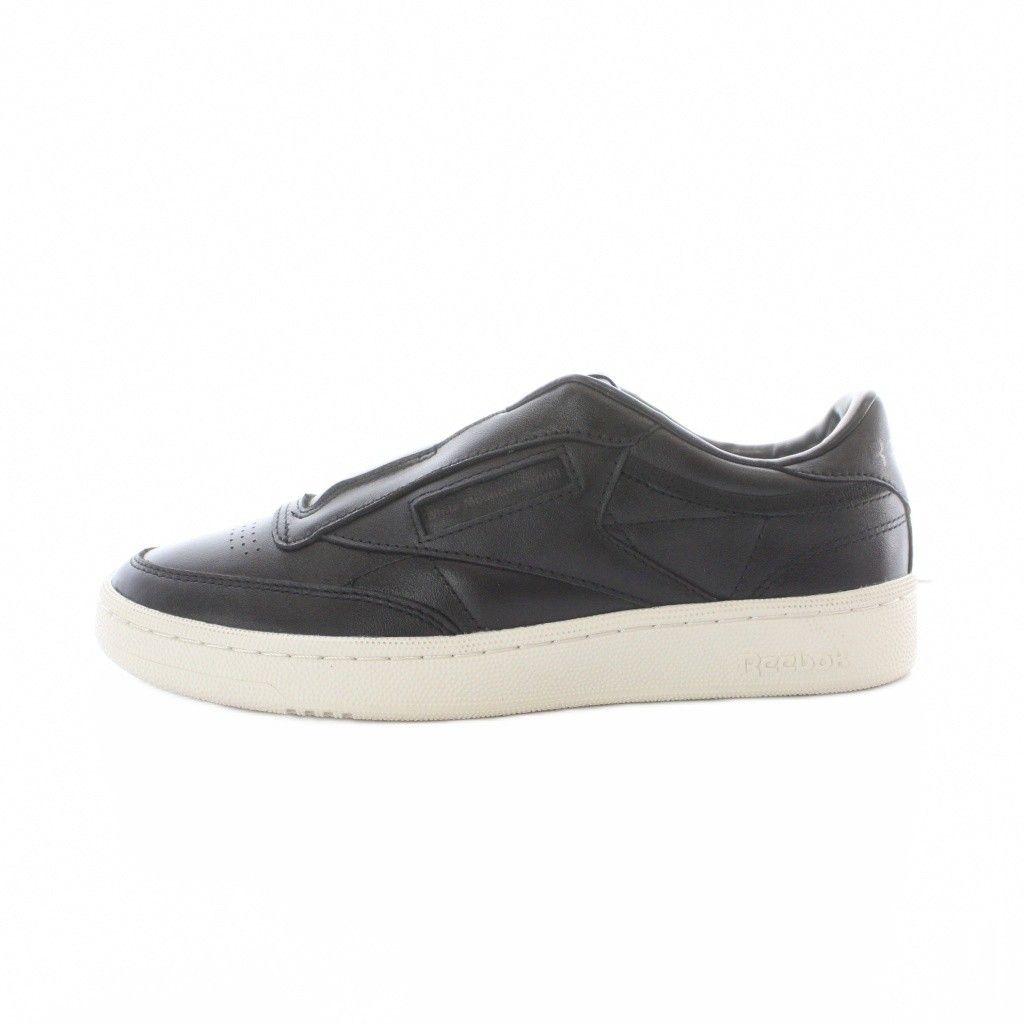 リーボック Reebok × ホワイトマウンテニアリング スニーカー 26cm 黒 ブラック スリッポンタイプ パンチング加工 フラットソール /RI ■OS ■AD
