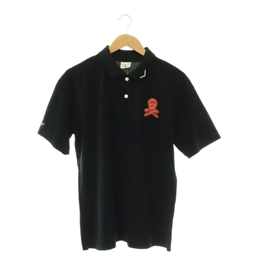 マーク＆ロナ MARK&LONA Superb Micro Pile Polo ポロシャツ ゴルフウェア 半袖 パイル 48 ブラック /ES ■OS ■AD