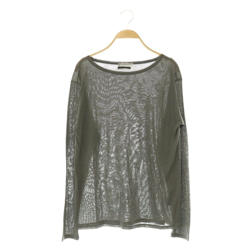 カオス CHAOS ソフィアTシャツ カットソー 長袖 ボートネック シアー F グレー /MY ■OS