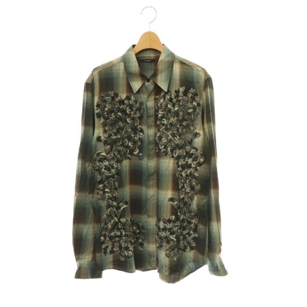 ターク TAAKK 25AW CHECK EMBROIDERY SHIRT シャツ チェック柄 1 チャコールグレー マルチカラー /ES ■OS ■SH