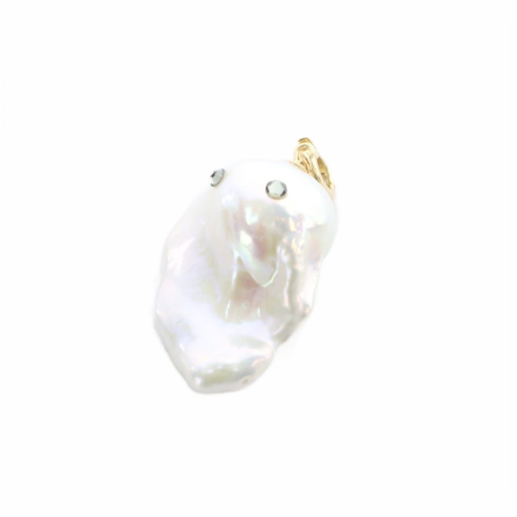 ラリカ LARICA Ghost Baroque Pearl Pendant Top ペンダントトップ チャーム 白 ゴールド色