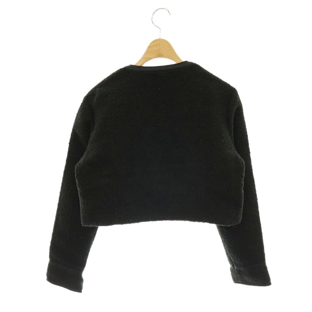 ダーリッチ Darich 24AW ラインレザーツイードジャケット ノーカラー