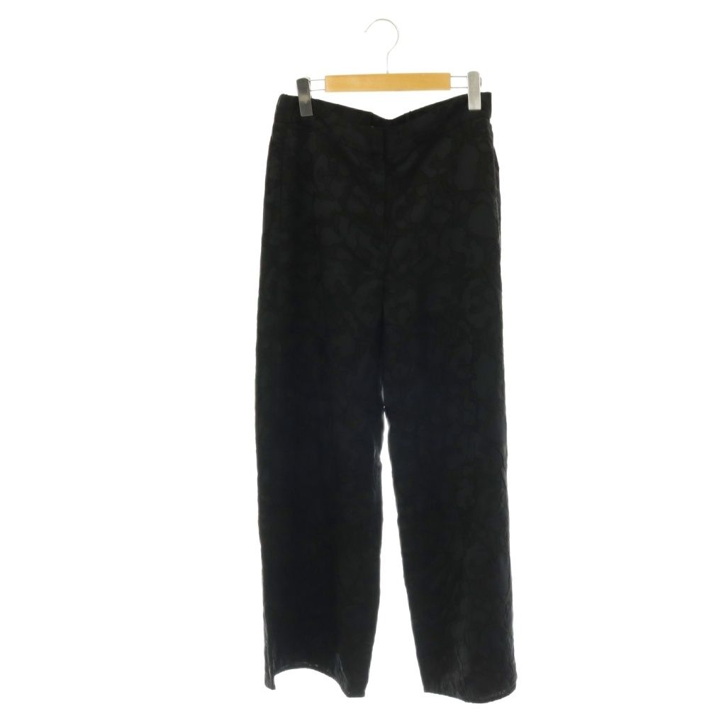 セオリーリュクス theory luxe 25SS ECLAIRE SALUT STL PANT ワイドパンツ 38 黒 ブラック /SY ■OS