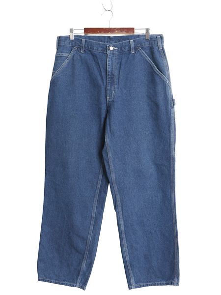 US企画 カーハート デニム ペインター パンツ メンズ 36 30 ワーク ストレート ジーパン ジーンズ ワンポイント ボトムス ゆったり ブルー