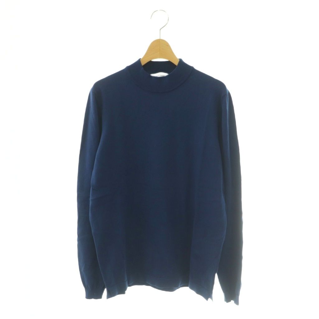 グランサッソ GRAN SASSO ニット セーター 長袖 モックネック 50 紺 25P/58108 18120 /MI ■OS ■AD