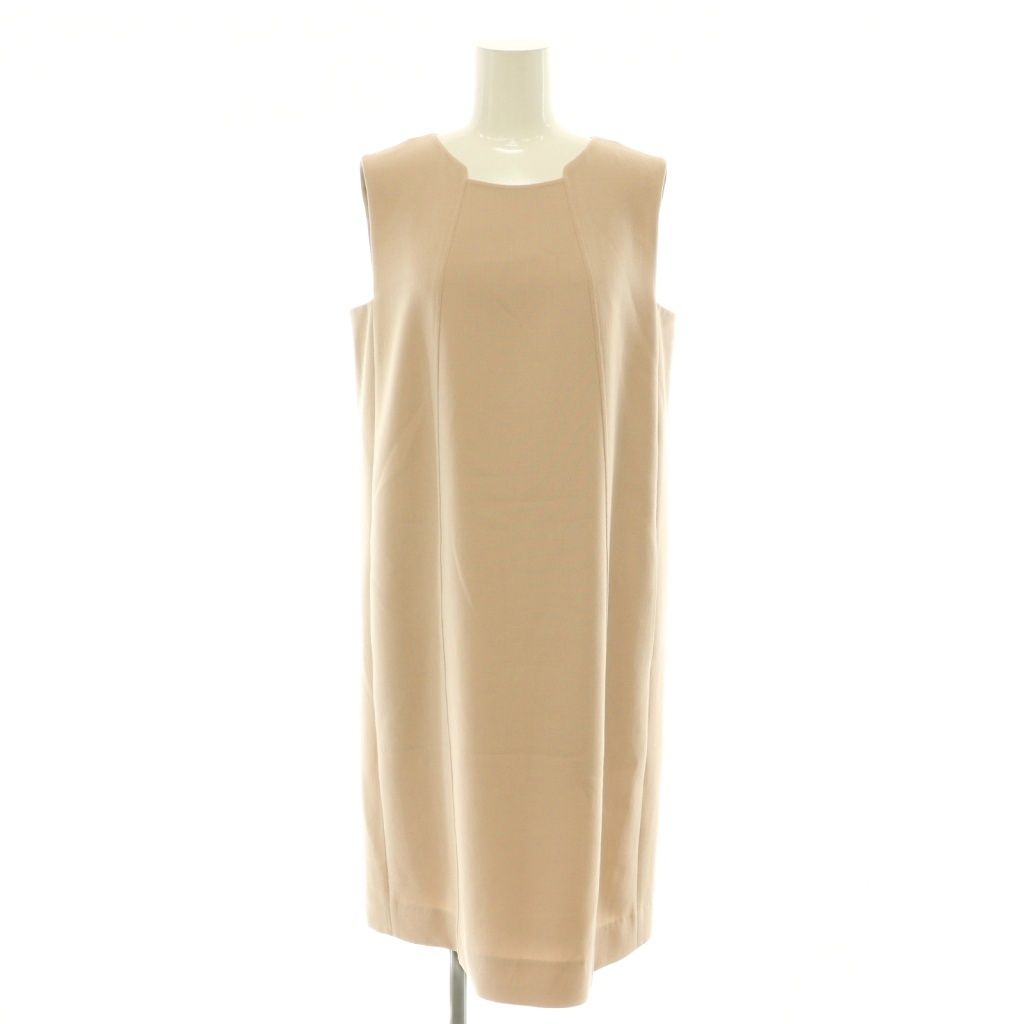 フォクシー FOXEY ストレッチ ノースリーブワンピース スクエアネック ピンク 37794 /CX ■OS