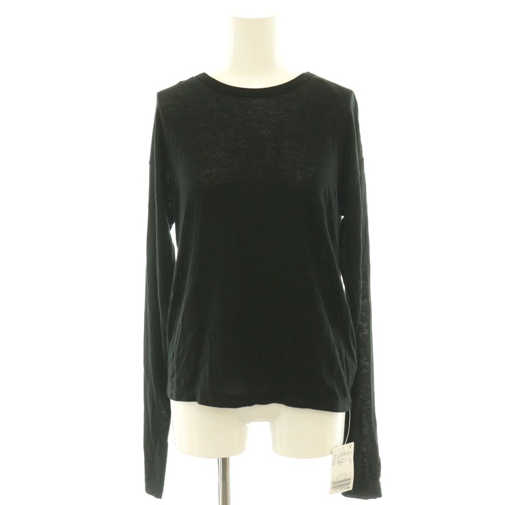 アパルトモン ドゥーズィエムクラス L'Appartement DEUXIEME CLASSE Cashmere Sheer クルーネック プルオーバー ニット セーター ブラック /CX ■OS 8,175円
