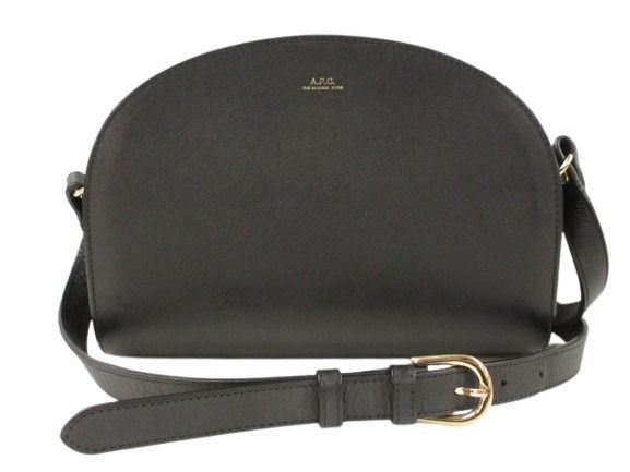 アーペーセー A.P.C. ハーフムーンバッグ ショルダー レザー 黒 ブラック かばん 肩掛け鞄