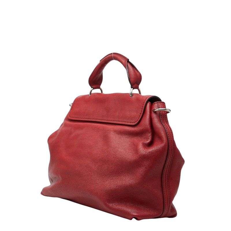 クロエ エルシー ハンドバッグ ショルダーバッグ 2WAY レッド レザー