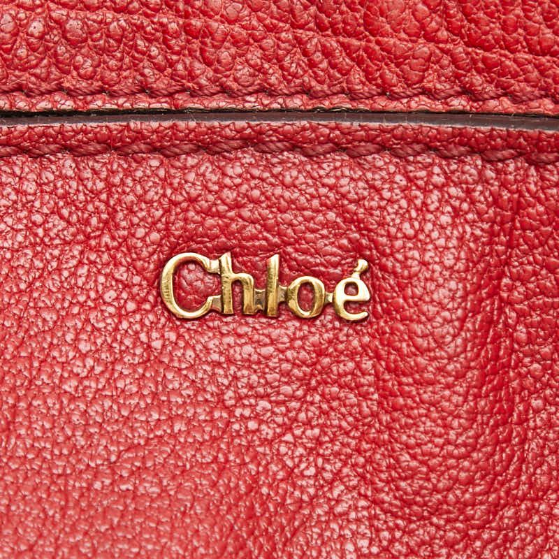 クロエ エルシー ハンドバッグ ショルダーバッグ 2WAY レッド レザー