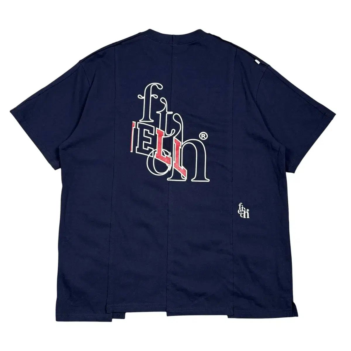 パッチ ネイビー 半袖Tシャツ