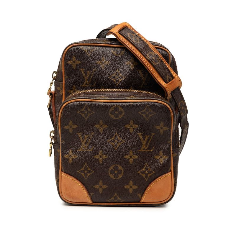 ルイ ヴィトン モノグラム アマゾン 斜め掛け ショルダーバッグ M45236 ブラウン PVC レザー レディース LOUIS VUITTON【1-0269903】