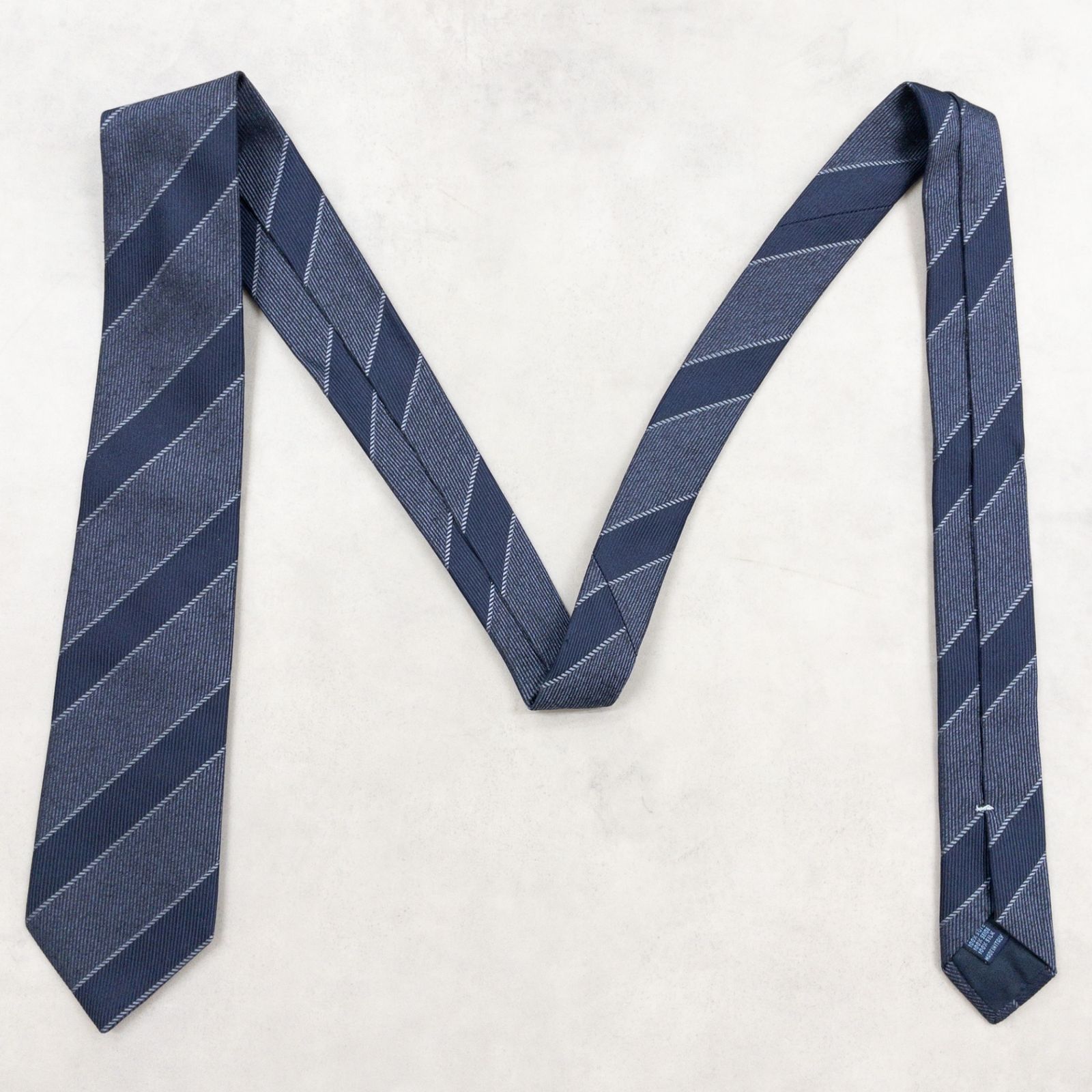 FRANCO BASSI フランコバッシ ネクタイ TRUE BLUE ストライプ柄 シルク
