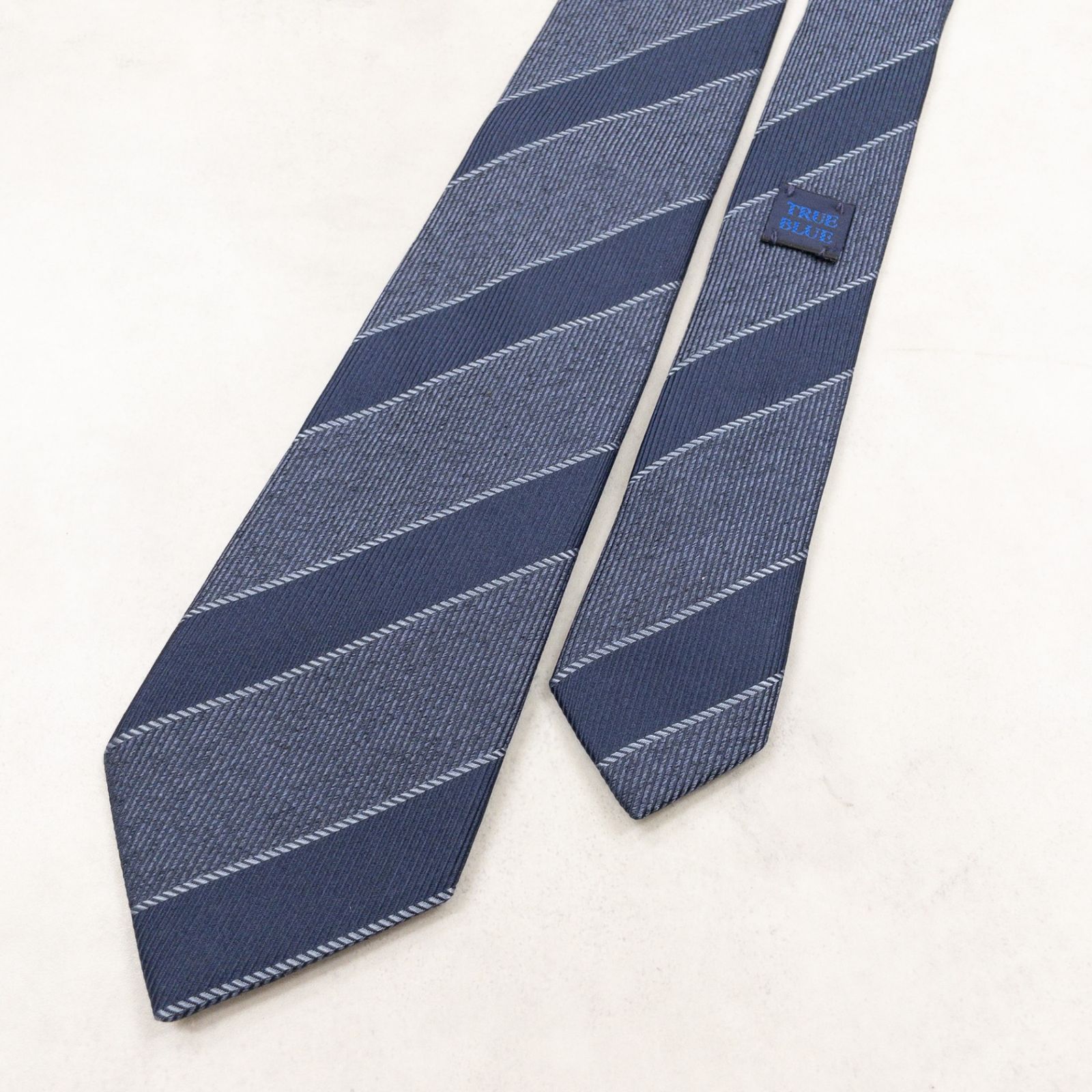 FRANCO BASSI フランコバッシ ネクタイ TRUE BLUE ストライプ柄 シルク