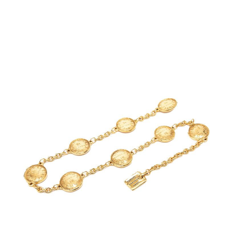 シャネル 31 RUE CAMBON ル カンボン ロゴプレート チェーンベルト ゴールド メッキ レディース CHANEL【1-0270006】