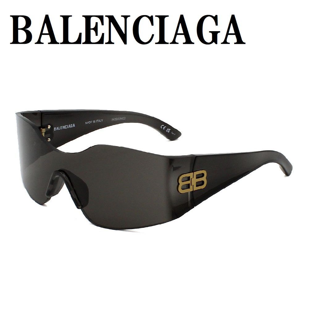 バレンシアガ BALENCIAGA BB0292S 001 サングラス グローバルフィット メガネ 眼鏡 UVカット 紫外線カット メンズ レディース グレー クリア