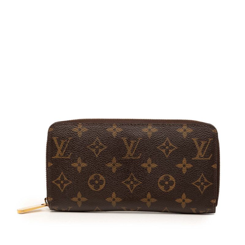 ルイ ヴィトン モノグラム ジッピーウォレット ラウンドファスナー 長財布 M60017 ブラウン PVC レディース LOUIS VUITTON【1-0271306】