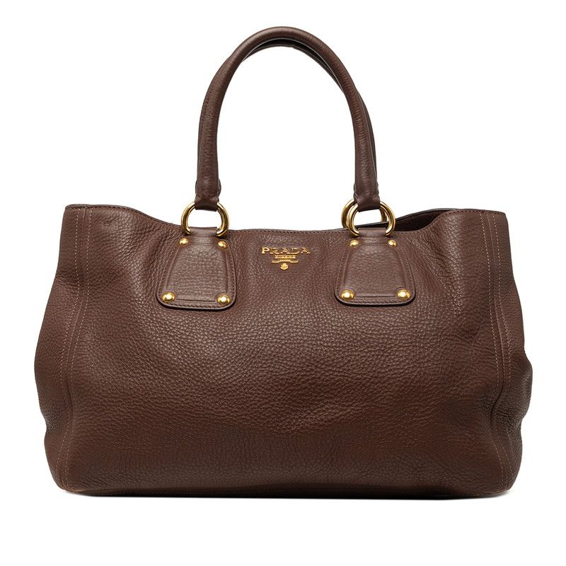プラダ トートバッグ ブラウン レザー レディース PRADA【1-0271361】