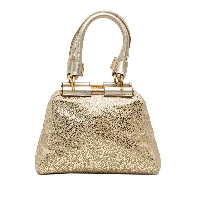 サンローラン ミニ ハンドバッグ 197155 ゴールド レザー レディース SAINT LAURENT【1-0271458】