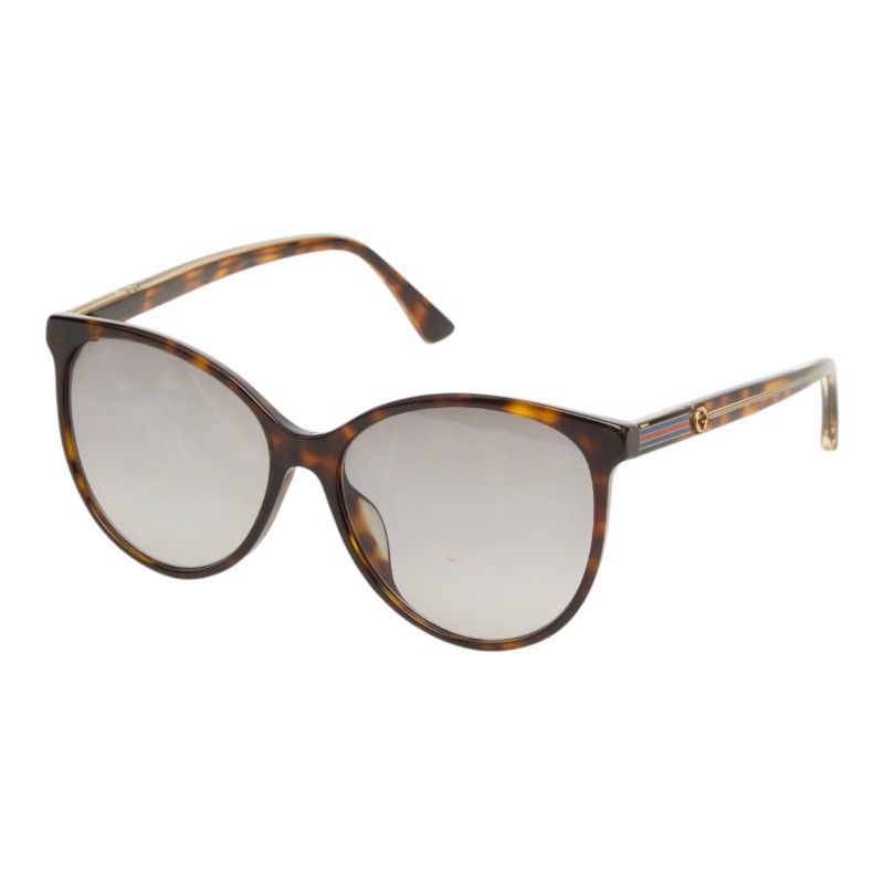 グッチ アジアンフィット サングラス GG0377SK 002 ブラウン プラスチック レディース GUCCI【228-73542】