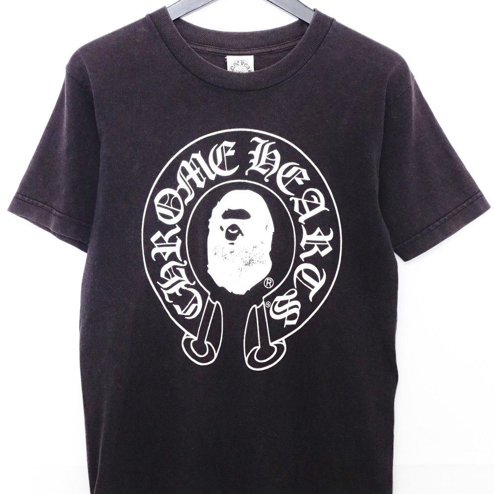 A Bathing Ape Chrome Hearts Tシャツ S ブラック CHROME HEARTS × A BATHING APE コラボTシャツ Sサイズ ブラック