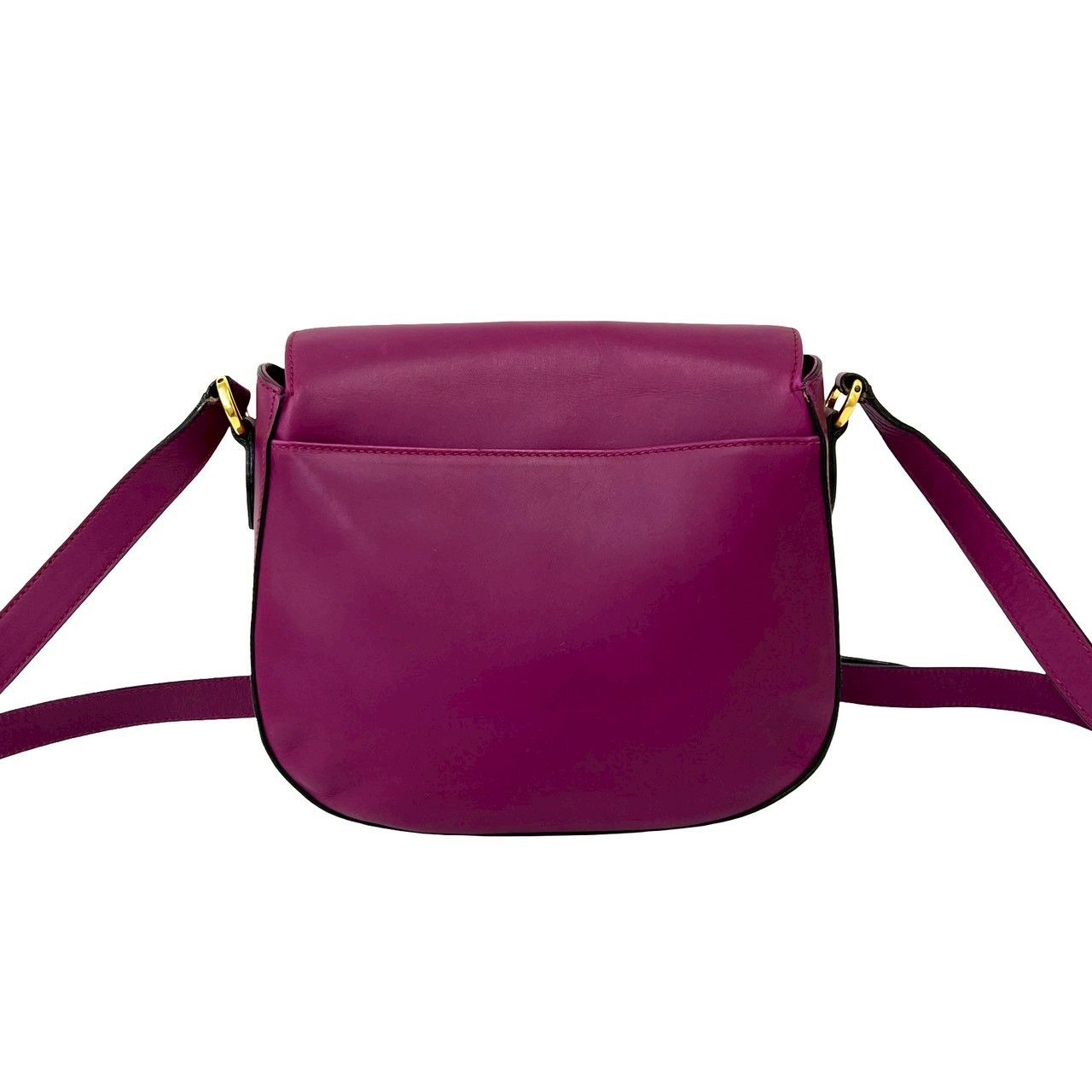 極 美品 Salvatore Ferragamo サルヴァトーレフェラガモ ガンチーニ ロゴ 金具 レザー 本革 ミニ ショルダーバッグ パープル 58271