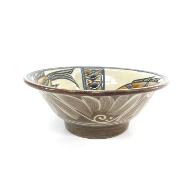 宮城須美子 やちむん 魚紋 器 皿 そば器 琉球 ∠UK1982