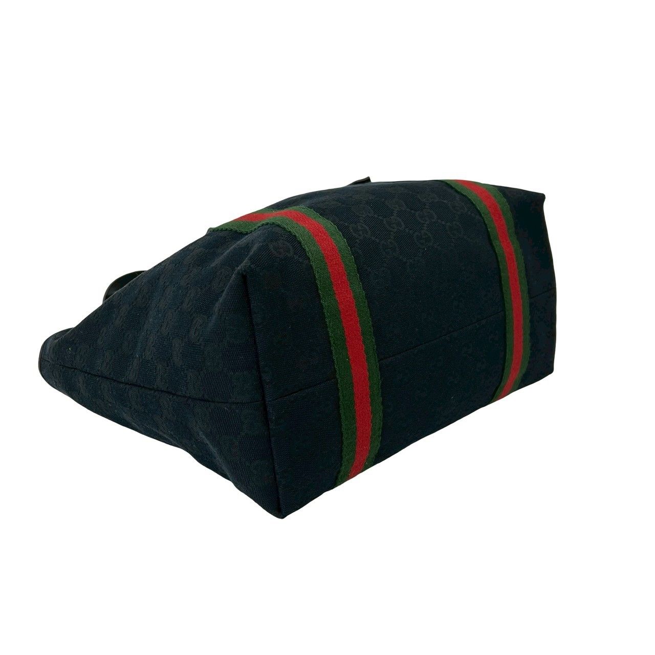 極 美品 GUCCI グッチ シェリーライン GG ロゴ 柄 キャンバス レザー
