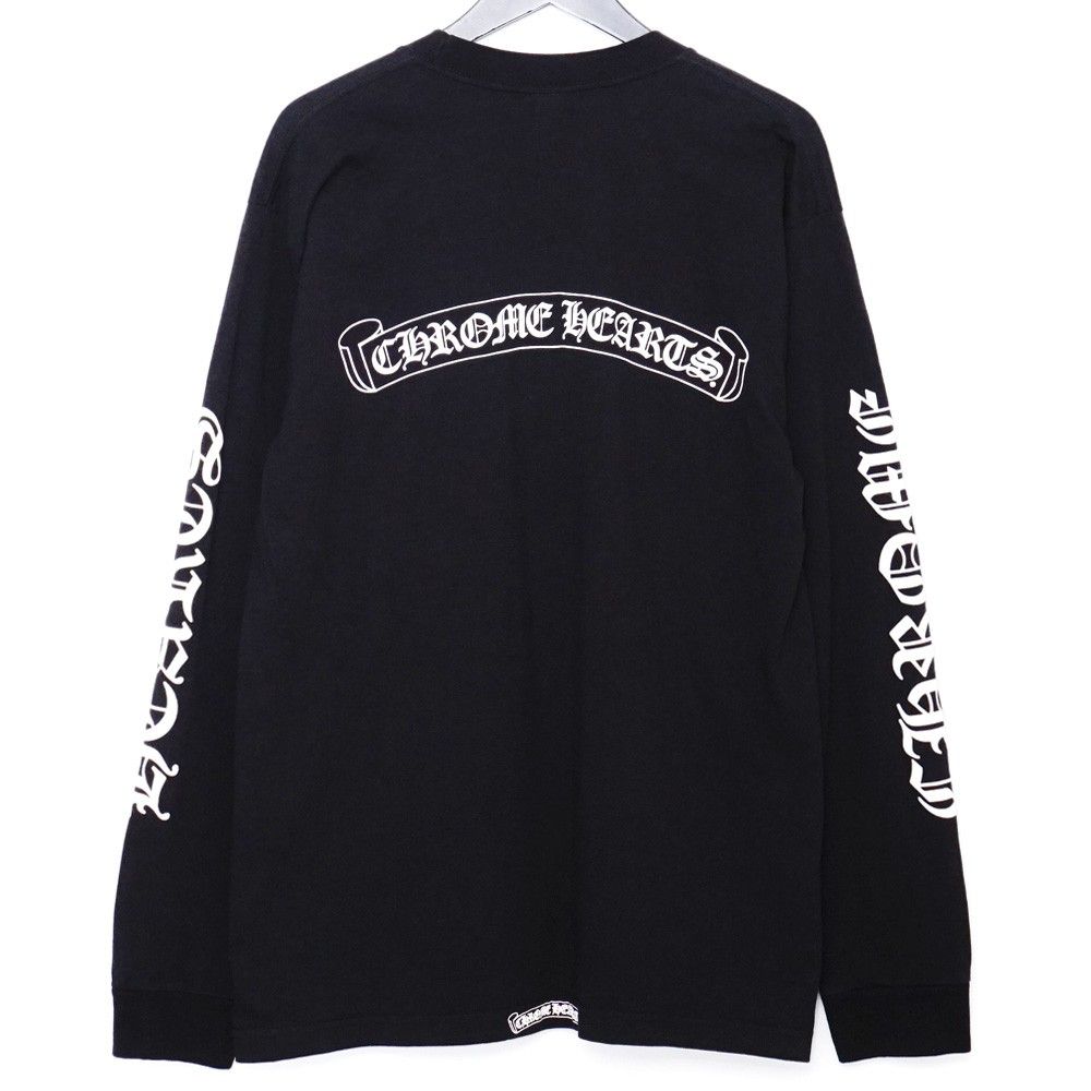 CHROME HEARTS オールド バックスクロールラベルロングスリーブTシャツ Lサイズ ブラック