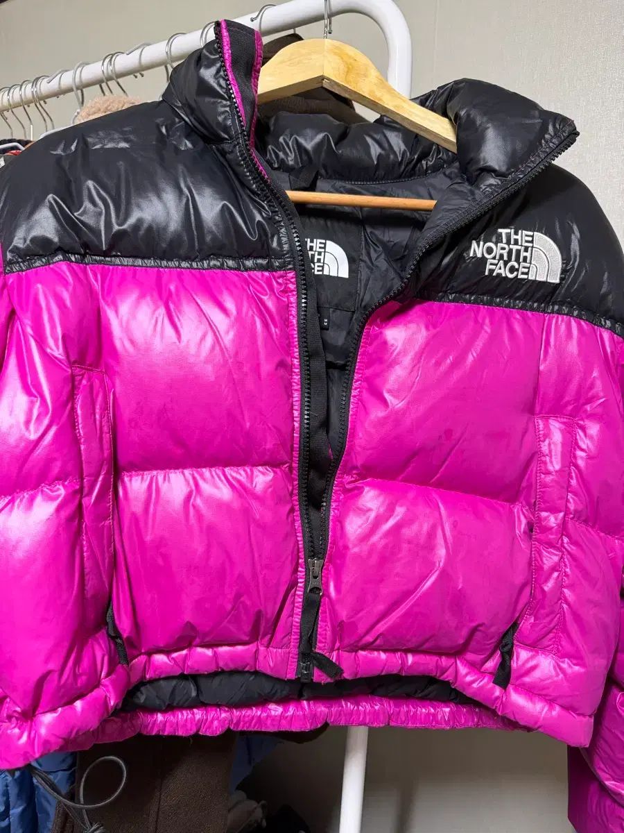 M THE NORTH FACE クロップドヌプシ フューシャ