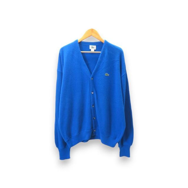 LACOSTE 90s IZOD ACRYL CARDIGAN BLUE サイズXL ラコステ アイゾッド