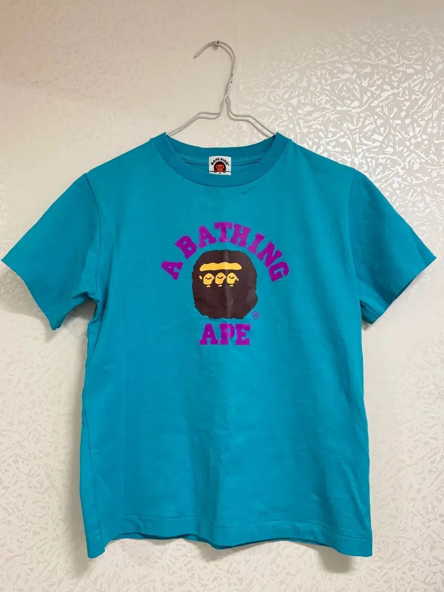 A BATHING APE アベイシングエイプ キッズ Tシャツ ミント スカイブルー