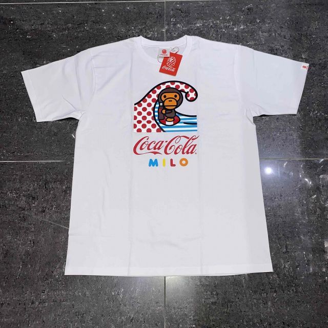 A BATHING APE COCA-COLA MILO SURFING TEE SIZE-XL 2020 ABACING APE COCA COLA MILO SURFING SHORT SLEEVE T-SHIRT BAPE MINAMIHORIE STORE
