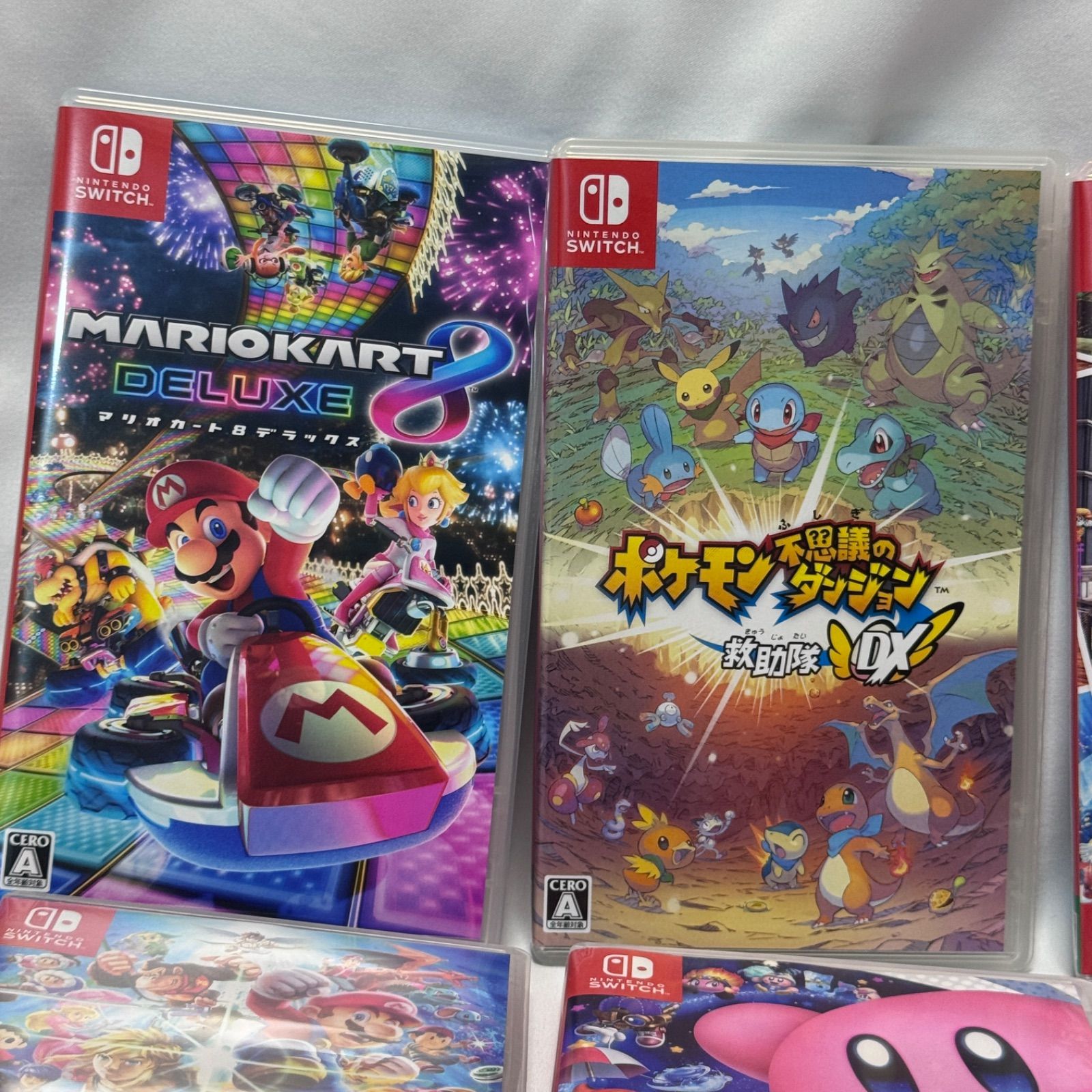 ニンテンドー Switch 空ケースのみ 8本 ソフト無し スーパーマリオ