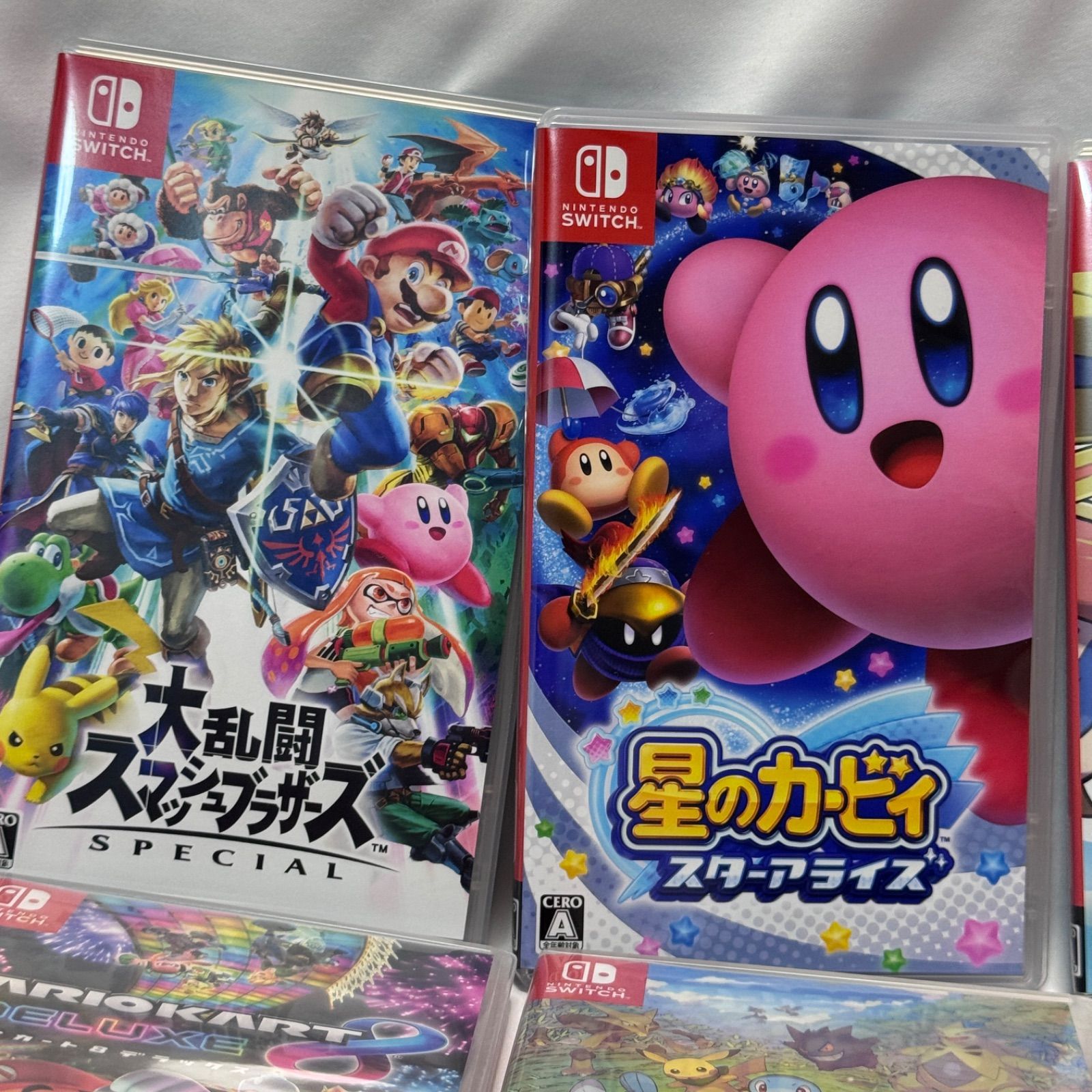 ニンテンドー Switch 空ケースのみ 8本 ソフト無し スーパーマリオ