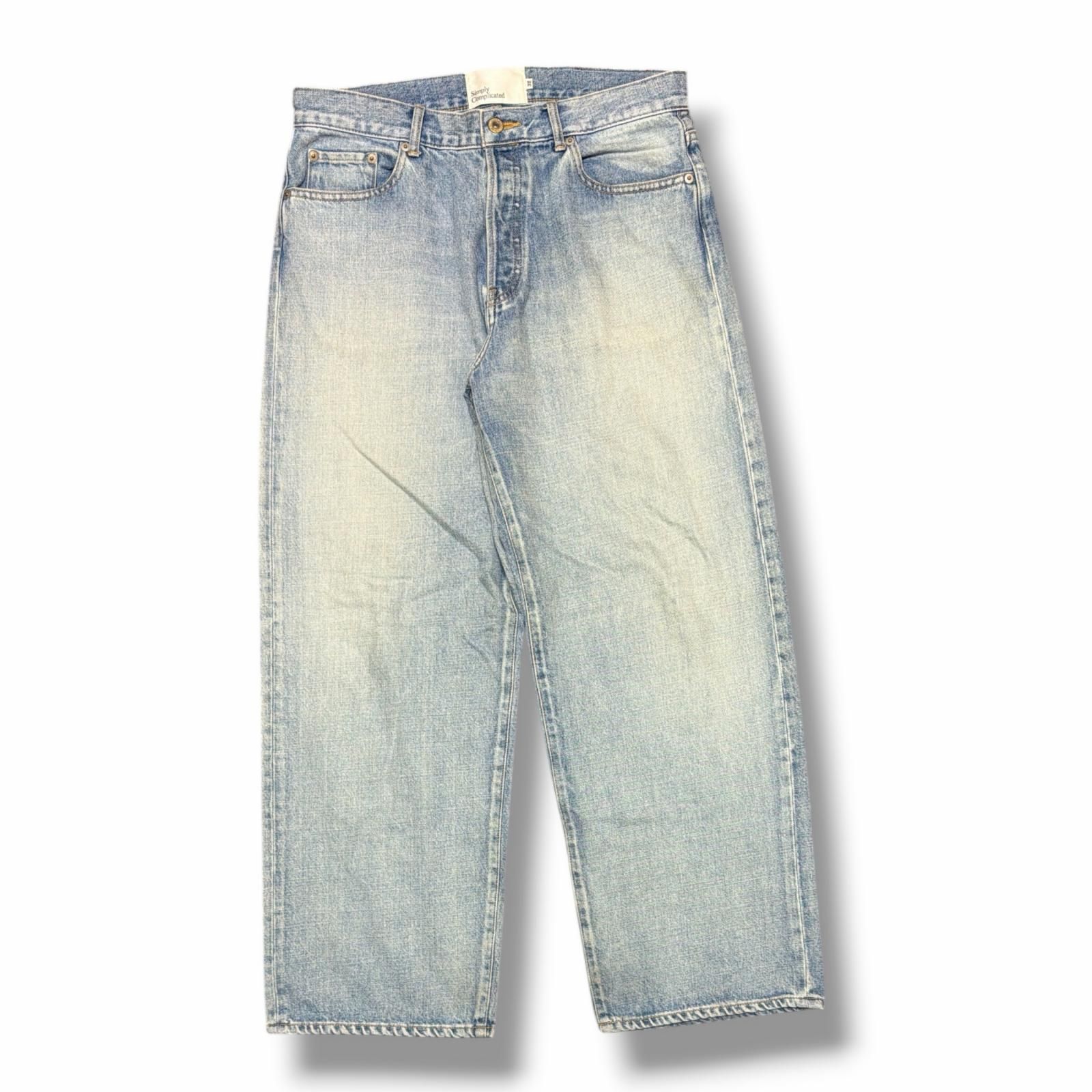 参考上代41800円 SIMPLYCOMPLICATED 25SS BF ST JEAN デニムパンツ ジーンズ シンプリーコンプリケイテッド 25SS3001 ライトインディゴ 32 （15813M）
