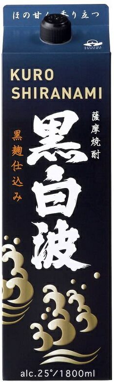芋焼酎乙25度 白波 黒麹仕込み パック 1800ml 1.8L 6本 新生活 入学祝い 卒業祝い 就職祝い 進学祝い